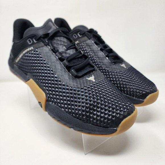 Under Armour Other - Under Armour Project Rock Shoes Mens 10 Black TriBase Reign 4 Trainer Work Out